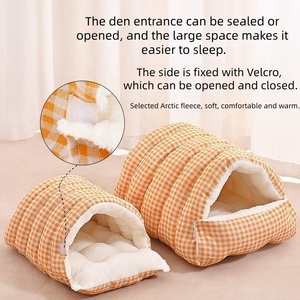 USMILEPET, superventas, cama Arctic Fleece para mascotas, casa para gatos, cama cerrada lavable a máquina para mascotas, gatos y perros - Product Image 3