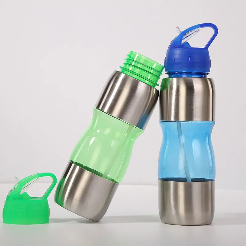 सस्ते पदोन्नति नई उच्च गुणवत्ता खेल पोर्टेबल भूसे के साथ पर्यावरण संरक्षण स्टेनलेस स्टील के पानी की बोतल