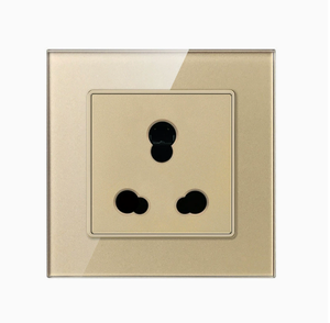 Prise murale sud-africaine en verre trempé blanc, style britannique, 240 V 5A 6A 15A 16A, usage résidentiel - Product Image 3