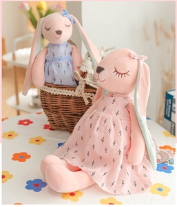 لعبة أرنب أرنب جديدة مبتكرة من القطيفة دمية ناعمة طويلة الأذن للأطفال هدية عيد ميلاد ورفيق نوم لعيد الفصح - Product Image 3