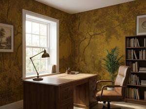 <span class=keywords><strong>Papier</strong></span> <span class=keywords><strong>peint</strong></span> en velours personnalisé, gravure sur mesure, gris forêt, texturé floqué, vintage, arbre, fougère, lac, pour villa haut de gamme, hôtel, café - Product Image 6