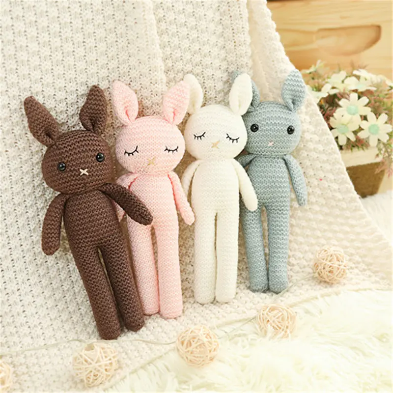 Handmade Kawaii DIY Manual soft baby toys Crochet Plush toy Animal Knit Bunny Crochet Toys