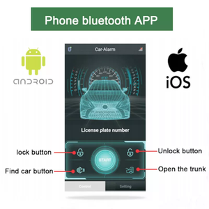 Kit universel de démarrage et d'arrêt du moteur pke, système d'arrêt étoile du moteur, commande d'alarme de voiture intelligente, bouton poussoir d'entrée sans clé, application de téléphone mobile - Product Image 3