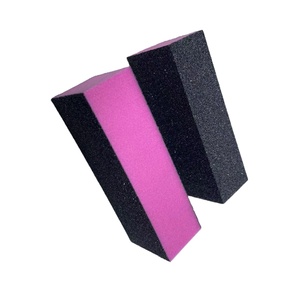 Wholesale Manicure Products Nail Care Tools Double Sided EVA & Emery Pink Nail Buffer