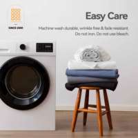 Ensemble de draps plats 4 pièces en microfibre de luxe, ultra doux, sans plis, légers, modernes, 1800 fils, vente en gros