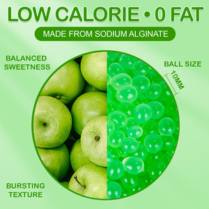 2025 OEM Multiple Flavors Green Apple Blueberry Sugar Free Jelly Bursting Juice Ball Small Bubble Bobas Pearl Tea Popping Boba - Product Image 4