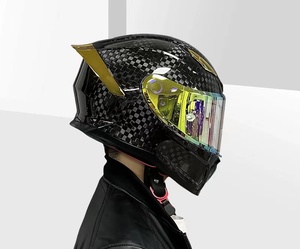 Hot bán New Mũ bảo hiểm an toàn sợi carbon full mặt xe máy Mũ bảo hiểm cho người lớn - Product Image 3