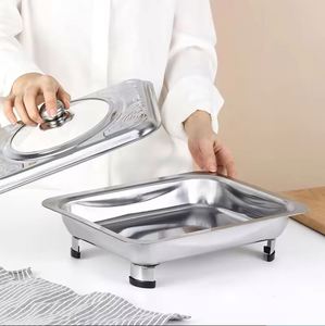 Calentador de Alimentos Comercial Directo de Fábrica para Hoteles, Plato de Acero Inoxidable para Buffet de Restaurante con Tapa - Product Image 3