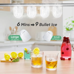 USA kho xách tay Ice Maker tự làm sạch Countertop máy nước đá 2 kích cỡ Bullet ice cubes cho nhà bếp văn phòng Bar Đảng - Product Image 5