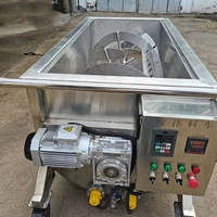 Mélangeur homogénéisateur à réservoir en forme de U 700l pour sauce aux arachides, confiture en acier inoxydable, gaz bouillant, bouilloire à gaine inclinable, sauce tomate
