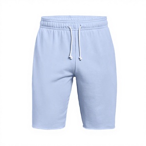 Shorts décontractés à cordon de serrage avec poches, en coton/polyester, écologiques, respirants, teints unis, pour hommes, taille haute, tendance - Product Image 3