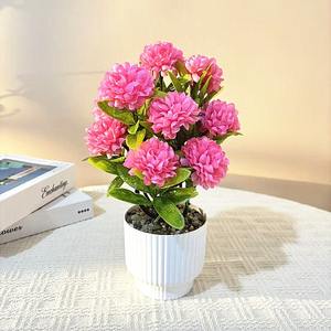 Maceta de Plástico Verde con 12 Hortensias Artificiales, Diseño Moderno y Realista, Decoración para Jardín y Patio - Product Image 5