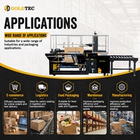 Máquina Formadora de Cajas de Cartón Corrugado Vertical de Alta Velocidad Goldtec, Industrial, de Uso Pesado, 12 CPM, con Control PLC, Automática