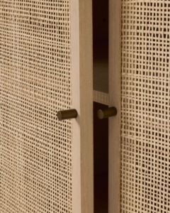 Giữa Thế Kỷ phong cách màu đen bằng gỗ mây cửa tủ phòng khách lưu trữ tủ cho khách sạn căn hộ - Product Image 5