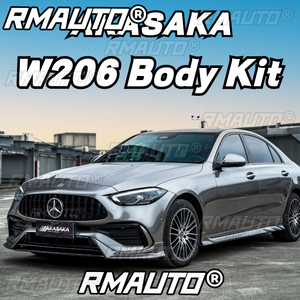 W206 AKASAKA Body Kit Front Bumper <b>Lip</b> <b>Splitter</b> Rear Spoiler Side Skirt Racing Grill for Mercedes Benz C Class W206 2022-2023 - Product Image 2