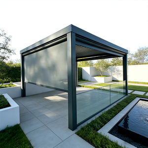 Pergola Bioclimatica Autoportante in Lega di Alluminio con Motore Elettrico, Impermeabile, Antivento, Parasole, Colore Personalizzabile, Design Moderno - Product Image 1