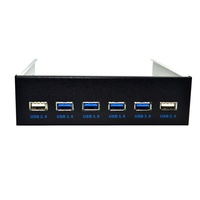 Panneau avant USB 6 ports avec câble d'alimentation sata 15 broches 19 broches vers usb 3.0 hub USB 2.0 5.25 pouces CD-ROM adaptateur de panneau d'extension