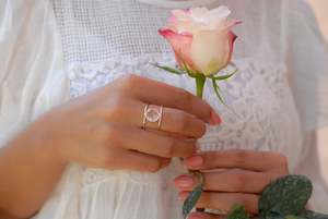 Handmade <b>Finger</b> <b>Ring</b> 925 Sterling Silver With Silver Polished Natural Rose Quartz Faceted Round Shape Gemstone At Best Price - Product Image 2