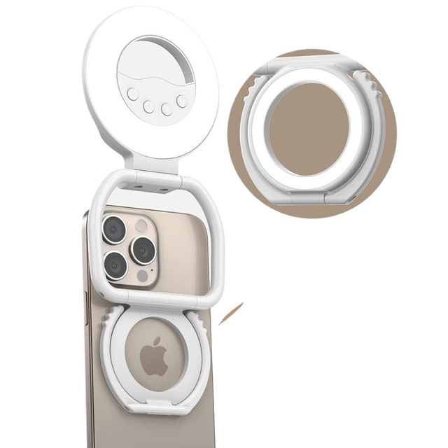 OEM Foldable Switch Control LED Ring Light Adjustable Color Temperature Brightness for Mobile Phones Selfie Video Lighting