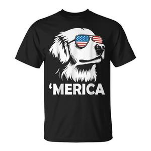 Camiseta Golden Retriever Dog 4th Of July Merica - Product Image 1