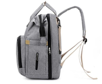 Bolsa de Pañales Impermeable en Oferta, Mochila para Bebé con Estación de Cambio USB y Espacio Expandible, Bolsa para Mamá