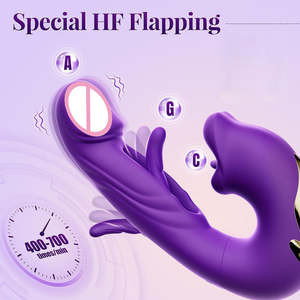 3'ü 1 Arada Çift Kişilik Dil Yalama Vibratörü Yapay Penis Seks Oyuncağı 5 Yalama 7 Titreşim Modu G Noktası Klitoral Stimülasyon USB Şarjlı - Product Image 3