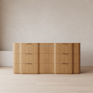 FERLY Cassettiera Moderna a 6 Cassetti in Rovere Scanalato Emperador per Camera da Letto - Set Mobili - Product Image 2