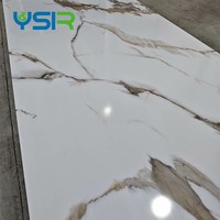 Panneaux muraux en faux marbre, alternative aux plaques de marbre, panneau PVC UV 3D pour l'intérieur