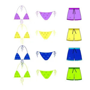 Nieuw Design Sex Dames En Heren Tube Bikini 'S En Strandkleding Badkleding Badpak Bikini Shorts Strings Cover-Ups Set