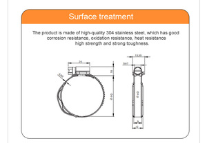 Thép không gỉ t-bolt búa đầu ống kẹp ô tô Ống thép không gỉ kẹp làm từ 201/304 SS bu lông - Product Image 4