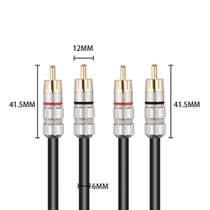 YYTCG Hochflexibles HIFI Audio-Kabel 2RCA-Stecker auf 2RCA-Stecker, Vergoldetes OFC Daten- und Signalkabel - Product Image 4