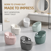 WC intelligent moderne monobloc avec bidet automatique, évacuation en P/S, réservoir encastré, design de luxe, OEM disponible