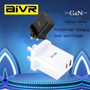 AIVR GAN10R-UK 65W GaN Fast Charging Kit 40W Foldable Plug OTP/OVP Smart Watch Earphone QC3.0 Laptop Eco-Friendly Camera - Product Image 2
