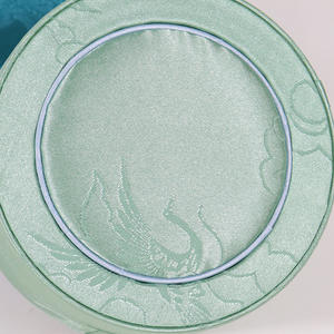 Guochao صندوق مجوهرات مستدير غطاء السماء والأرض على الطراز القديم حبات البوذية سوار تخزين البوتيك اليشم - Product Image 5