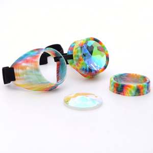 Gafas de Sol Personalizadas con Lentes Difractadas para Festivales Rave, Fiestas EDM, Estilo Punk Colorido, Steampunk, Caleidoscopio, Unisex - Product Image 4