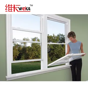 WEIKA fenêtre à suspension unique, verre de fenêtre design haut cadre en pvc fenêtre à inclinaison unique sur les fenêtres suspendues
