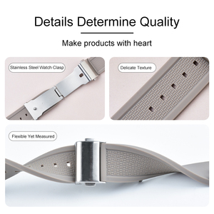 Bracelet de <span class=keywords><strong>montre</strong></span> bicolore 16 mm en silicone et caoutchouc, à libération rapide, pour hommes et femmes, <span class=keywords><strong>boucle</strong></span> en acier inoxydable noir - Product Image 6