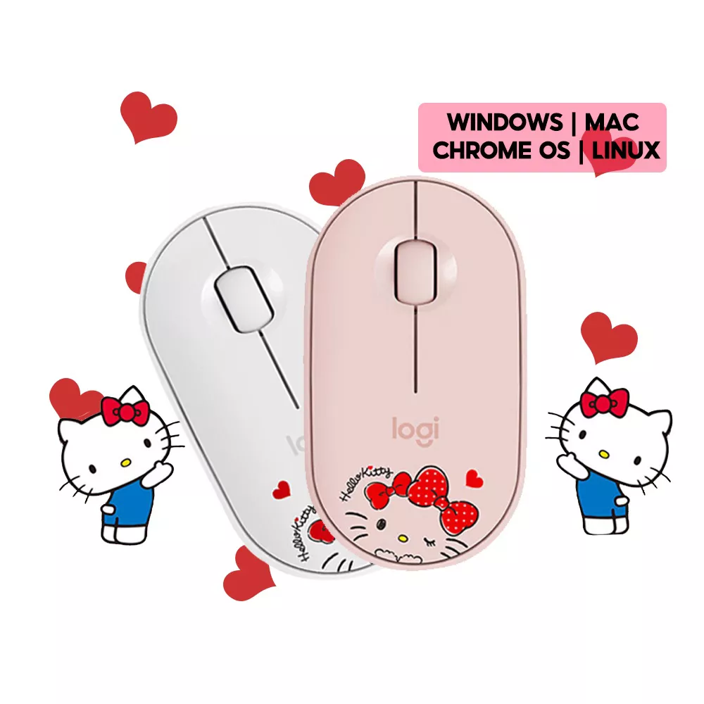 Logitech Pebble Hello Kitty Wireless Mouse - 18 Months Battery Life