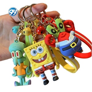 Custom Design Silicone Keying morbido Pvc gomma per Souvenir regali chiave chian <span class=keywords><strong>SpongeBob</strong></span> <span class=keywords><strong>SquarePants</strong></span> 3d portachiavi - Product Image 1