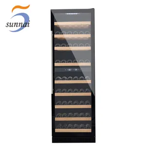 Factory Sale 171 Bottles Compressor Freestanding Dual Zone Built In Electric Wine Cellar