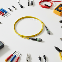 Kabel Patch Fiber Optik MPO 24 Core Tipe B Betina OS2 Kuning Bulat 1-5m (1M IL 0.35dB Maks)