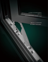 Fenêtre à battant verticale en aluminium ultra-mince à économie d'énergie, design moderne en acier inoxydable pour villa et appartement, triple vitrage