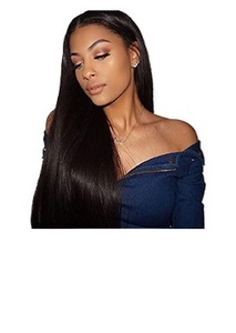13*6 pelucas de cabello humano rectas transfronterizas de gran oferta Meng Tong Former Lace 1 pieza pelucas para mujeres negras cabello chino medio - Product Image 5