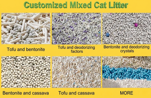 Litière pour chat de haute qualité, mélange de bentonite et de tofu, perles désodorisantes, écologique, jetable aux toilettes, agglomération rapide, fournitures pour animaux de compagnie, OEM - Product Image 3