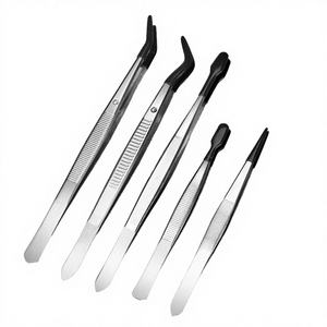 Pinzas Profesionales Multiusos de Acero Inoxidable para Pestañas, Puntas Planas e Inclinadas, Negras, para Depilación de Cejas - Product Image 4