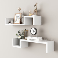 Étagère murale en bois en forme de U moderne et créative pour la décoration intérieure, décorations murales