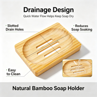 Boîte à savon en bambou durable, écologique, anti-moisissure, drainante, forme personnalisée, porte-savon en bois, porte-shampooing en bambou
