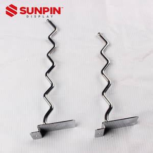 Đá Đen tường móc móc an ninh siêu thị rãnh gachos kim loại siêu thị slatwall hiển thị móc vải treo móc - Product Image 1