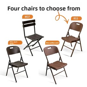 <span class=keywords><strong>Table</strong></span> de repas pliante <span class=keywords><strong>portable</strong></span> Senlaike pour l'extérieur, idéale pour la cour, le marché nocturne, la maison et le camping, avec chaises - Product Image 6