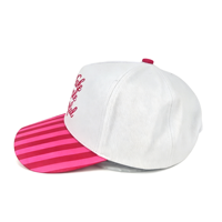 Gorra de Béisbol Clásica de 5 Paneles Estilo Americano OEM de Alta Calidad, Nueva Gorra Snapback de Alta Calidad con Patrón de Puntos Impresos y Bordado Plano